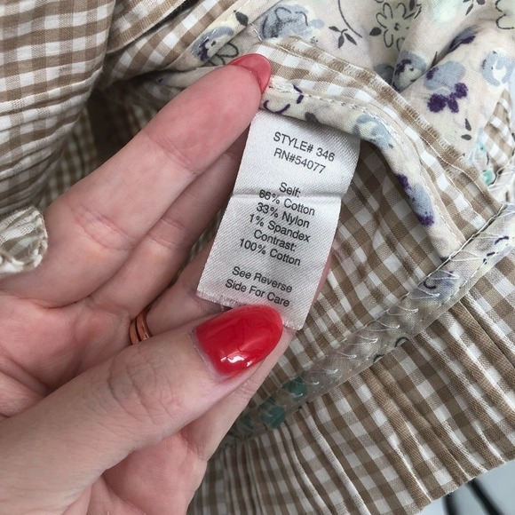 CAbi Ginger Snap Tan and White Check Lightweight Blazer Style Button Jacket Sz S - Picture 8 of 12